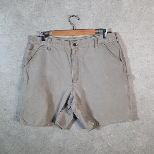 Vintage Carhartt Baggy Carpenter Shorts Jorts Cargo Men’s W38 Grey Relaxed Fit Workwear A4854