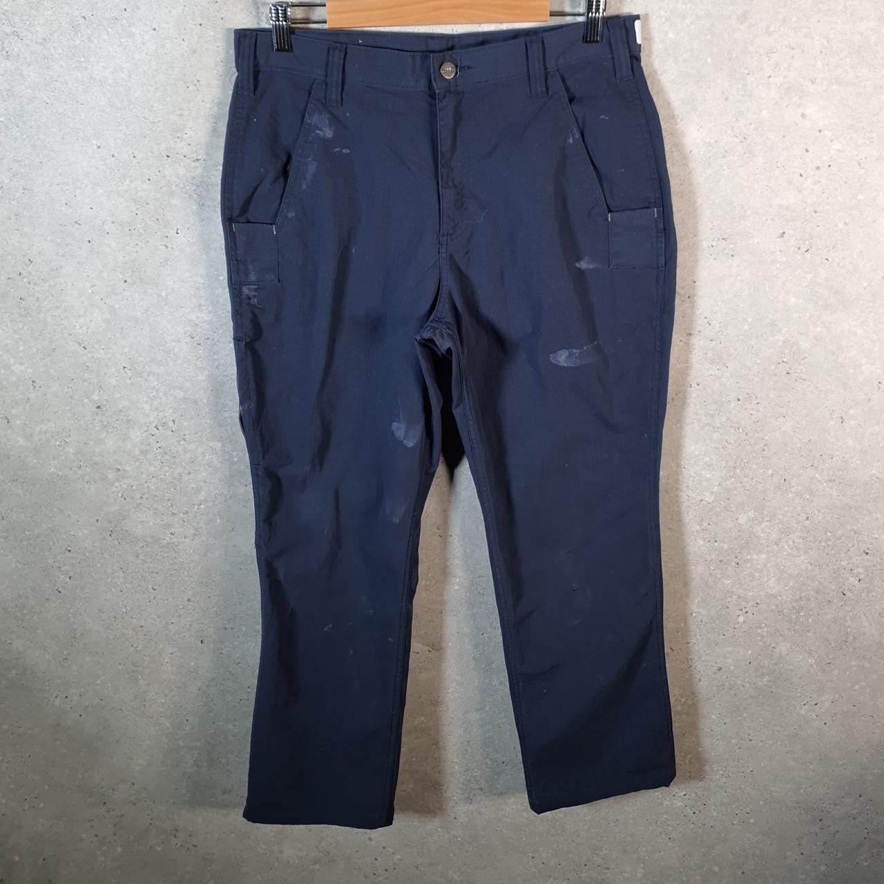 Vintage Carhartt Carpenter Trousers Mens W32 L28 Navy Blue Relaxed Fit Workwear USA