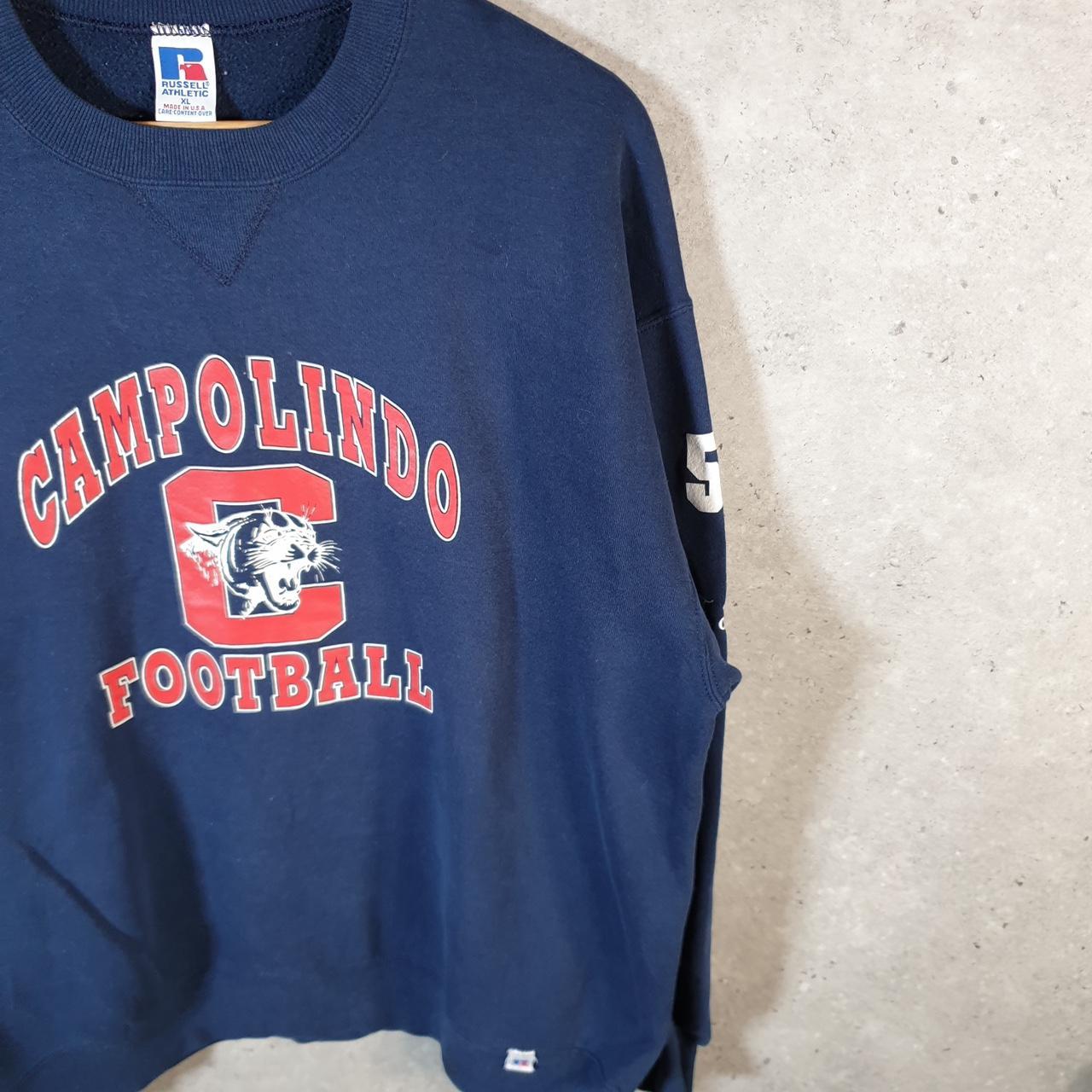 Vintage Russell Athletic Sweatshirt Men’s XL Navy Blue USA Campolindo Football