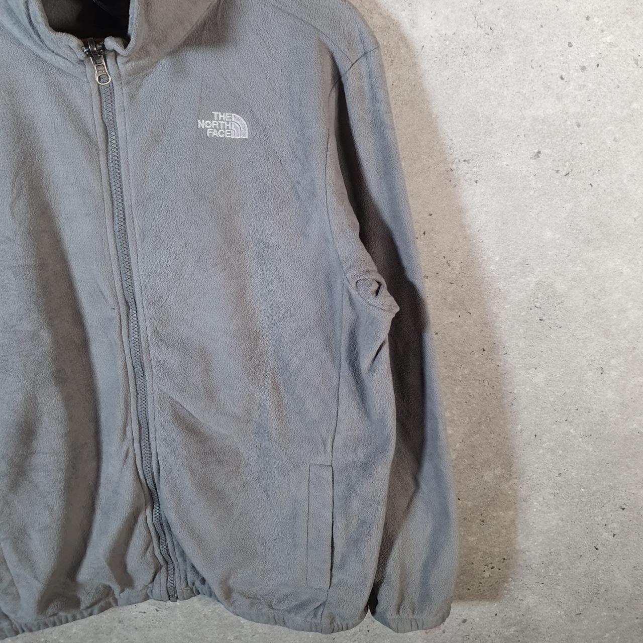 Vintage The North Face TNF Fleece Sweatshirt  Youth XL Grey Full Zip Logo