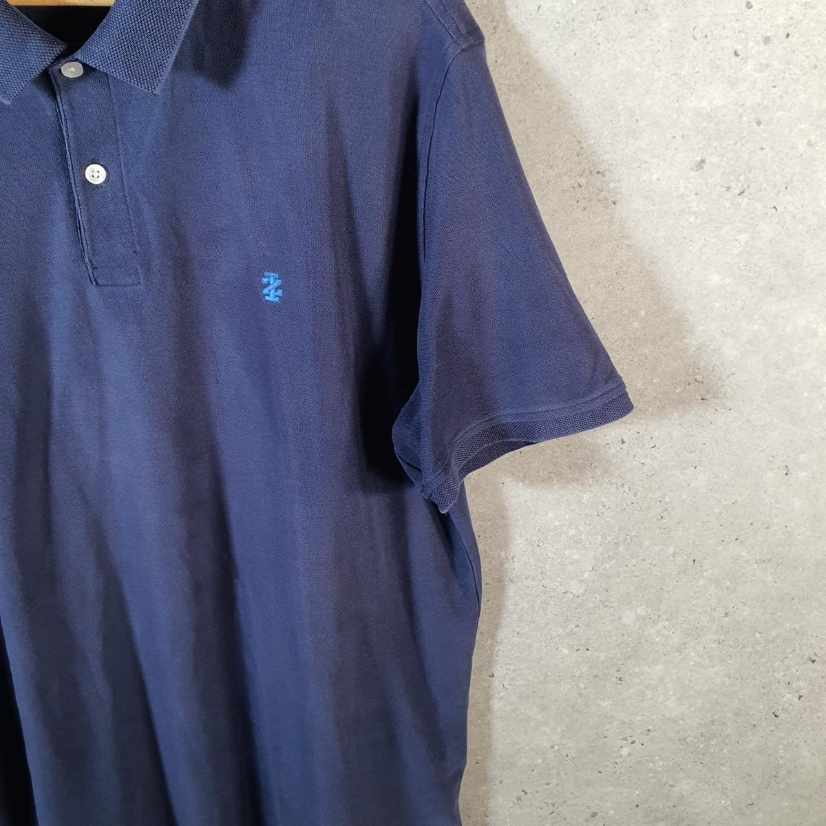 Vintage Izod Advantage Performance Polo Shirt Men’s XL Navy Blue Stretch Fit Logo