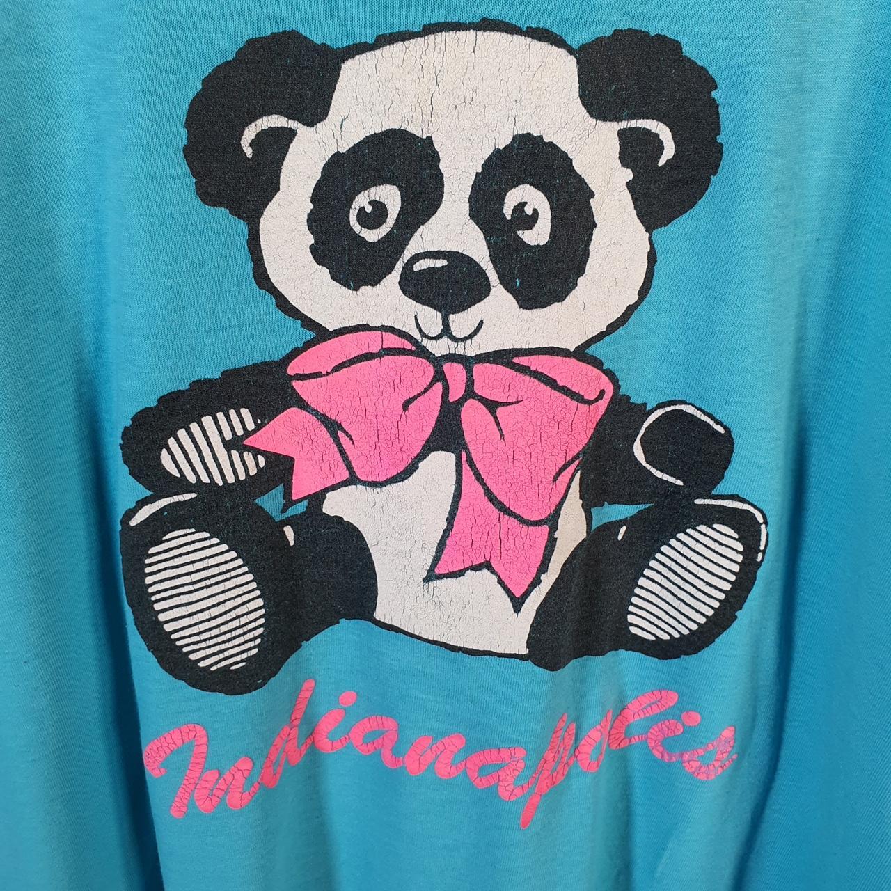Vintage Screen Stars Indianapolis Teddy Bear 90s Single Stitch T Shirt Men’s Large Blue
