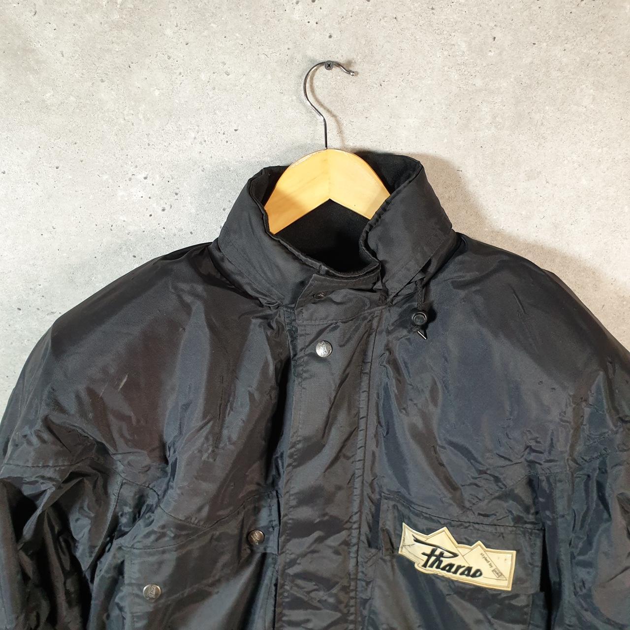 Vintage Pharao Motorcycle Jacket Mens Small Black Armoured Padded Shoulder Elbows