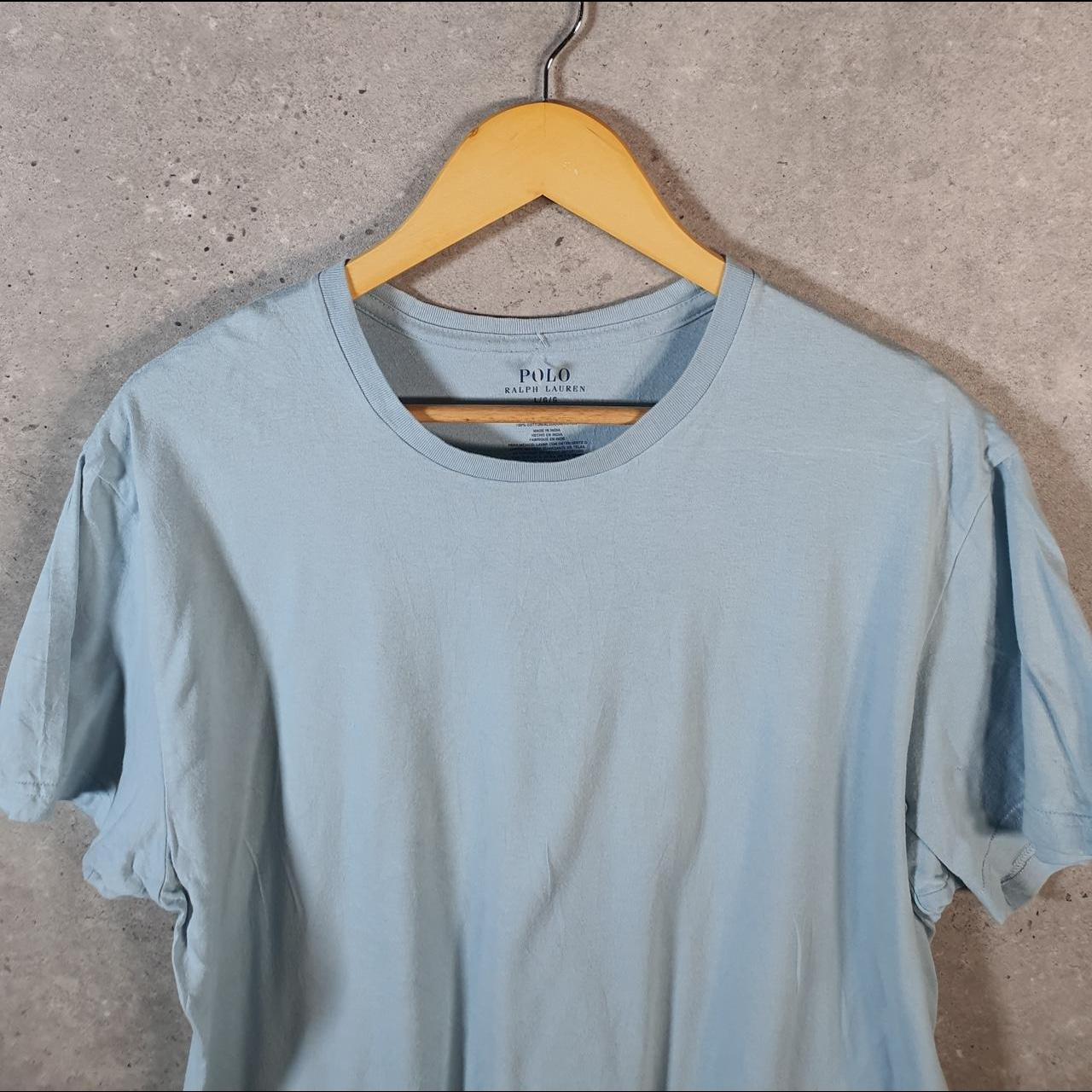 Vintage Ralph Lauren Polo T Shirt Men’s Large Blue Embroidered Pony Classic Fit C9091