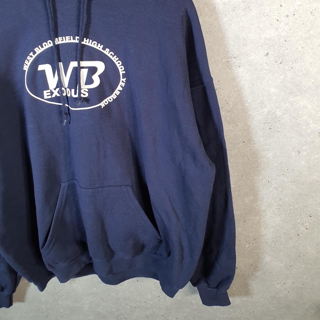 Vintage Lee Heavyweight Hoodie Men’s XL Navy West Bloomfield School Exodus