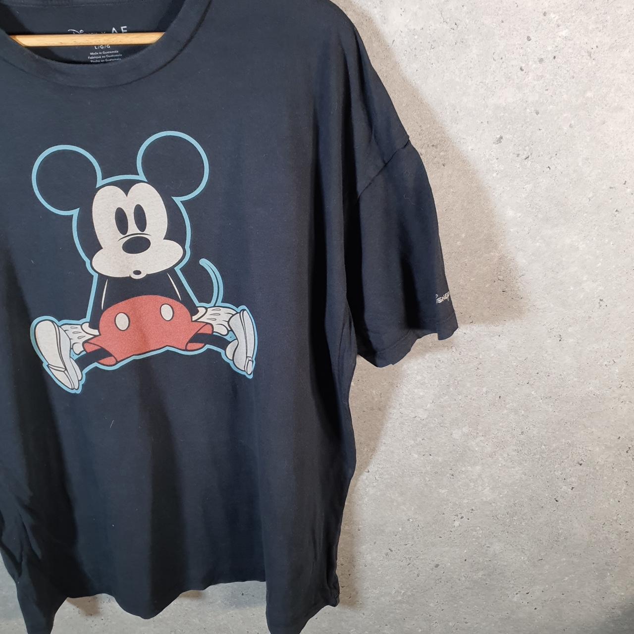 Vintage Disney American Eagle Land Mickey Mouse T Shirt Men’s Large Black Graphic