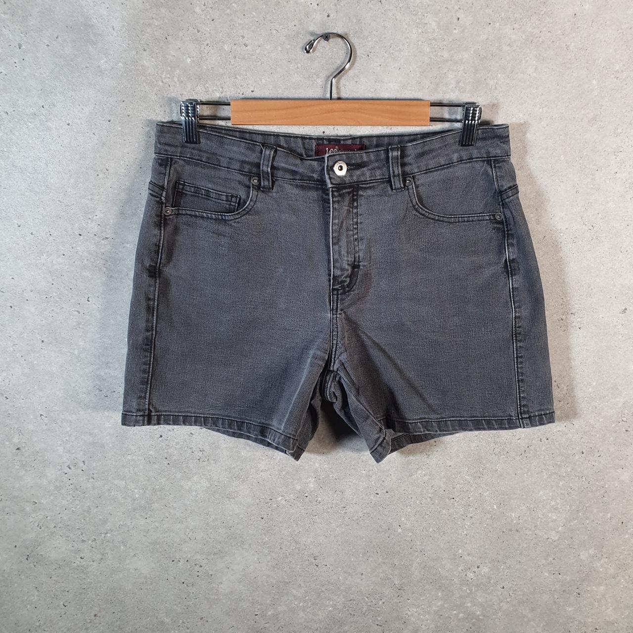 Vintage Lee Baggy Shorts Jorts Cargo Womens W32 Grey Denim Relaxed Cargo