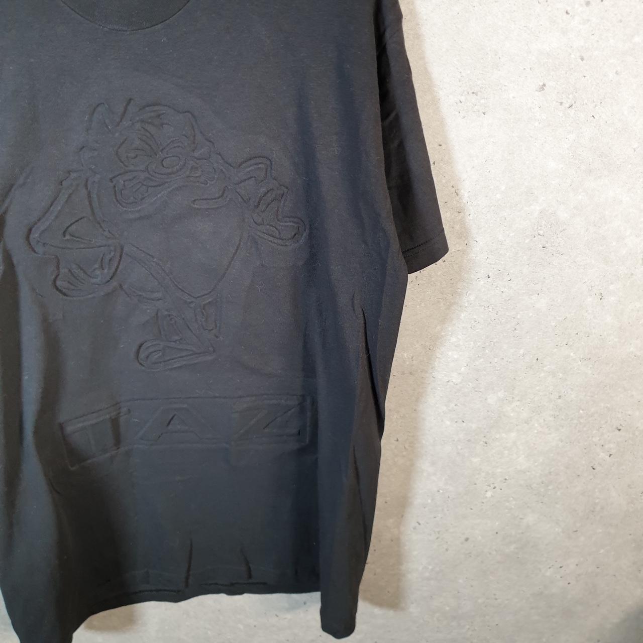 Vintage Looney Tunes Tasmanian Devil Embossed 90s T Shirt Men’s M Black Graphic