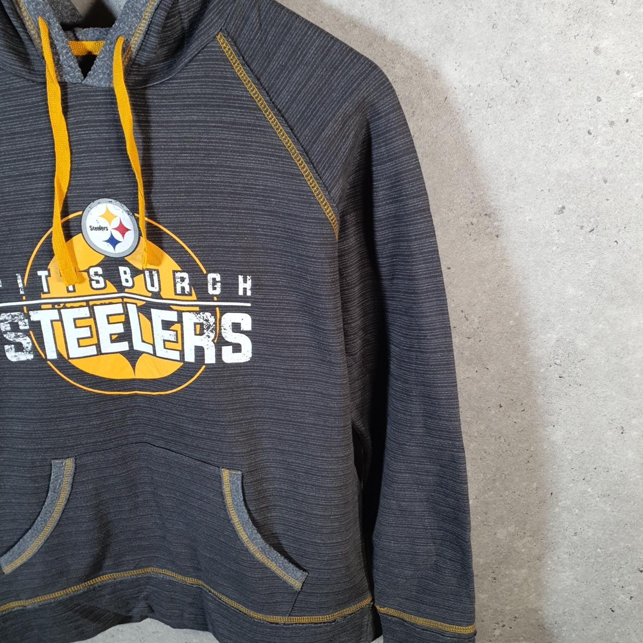 Vintage NFL Pittsburgh Steelers Hoodie Womens Small Grey Pullover USA Pro Sport