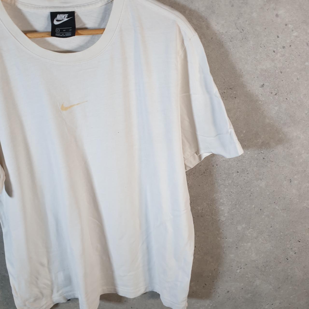 Vintage Nike Centre Swoosh T Shirt Men’s XL White Logo Athletic