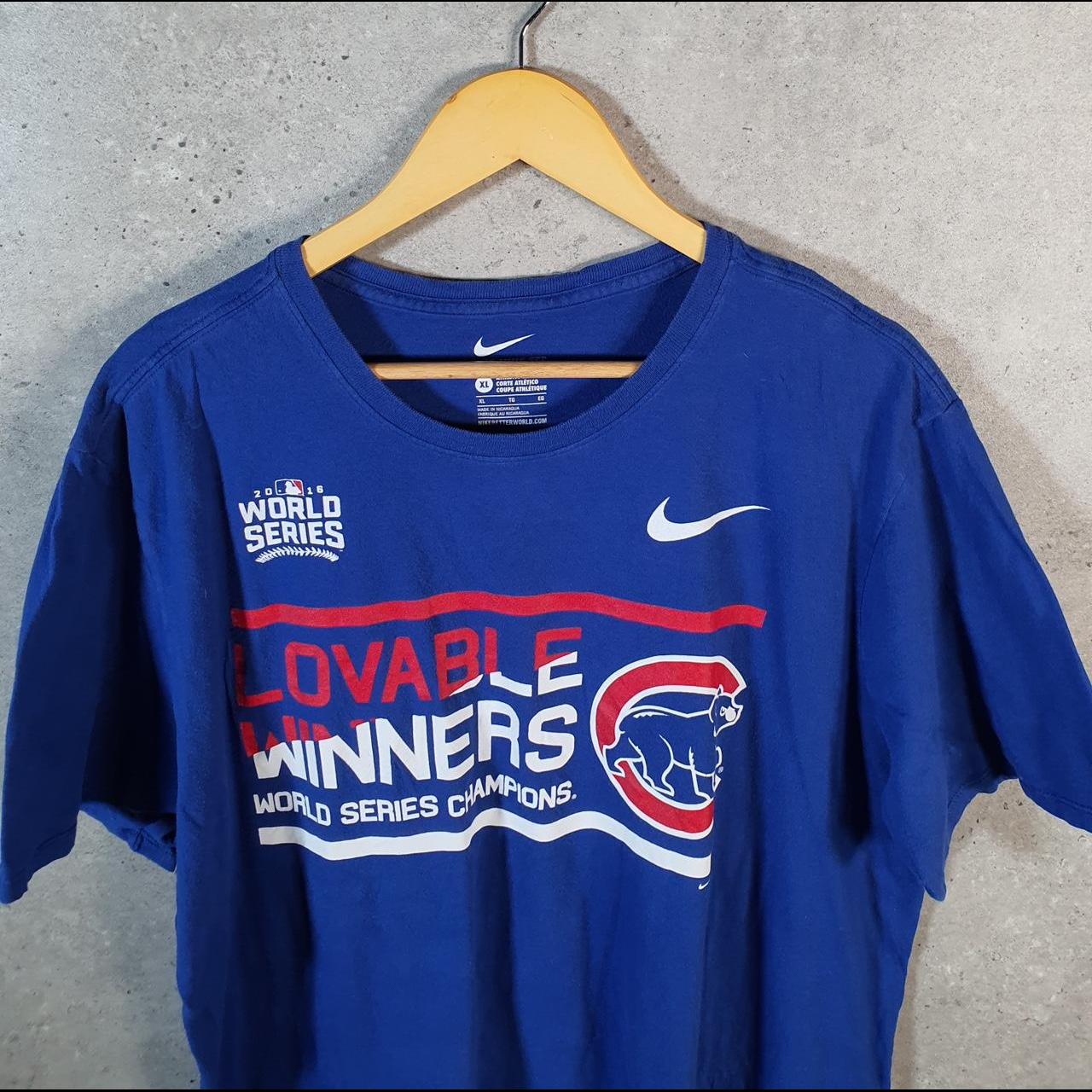 Vintage Nike 2016 MLB Chicago Bears T Shirt Shirt Men’s XL Blue Logo Athletic C9801