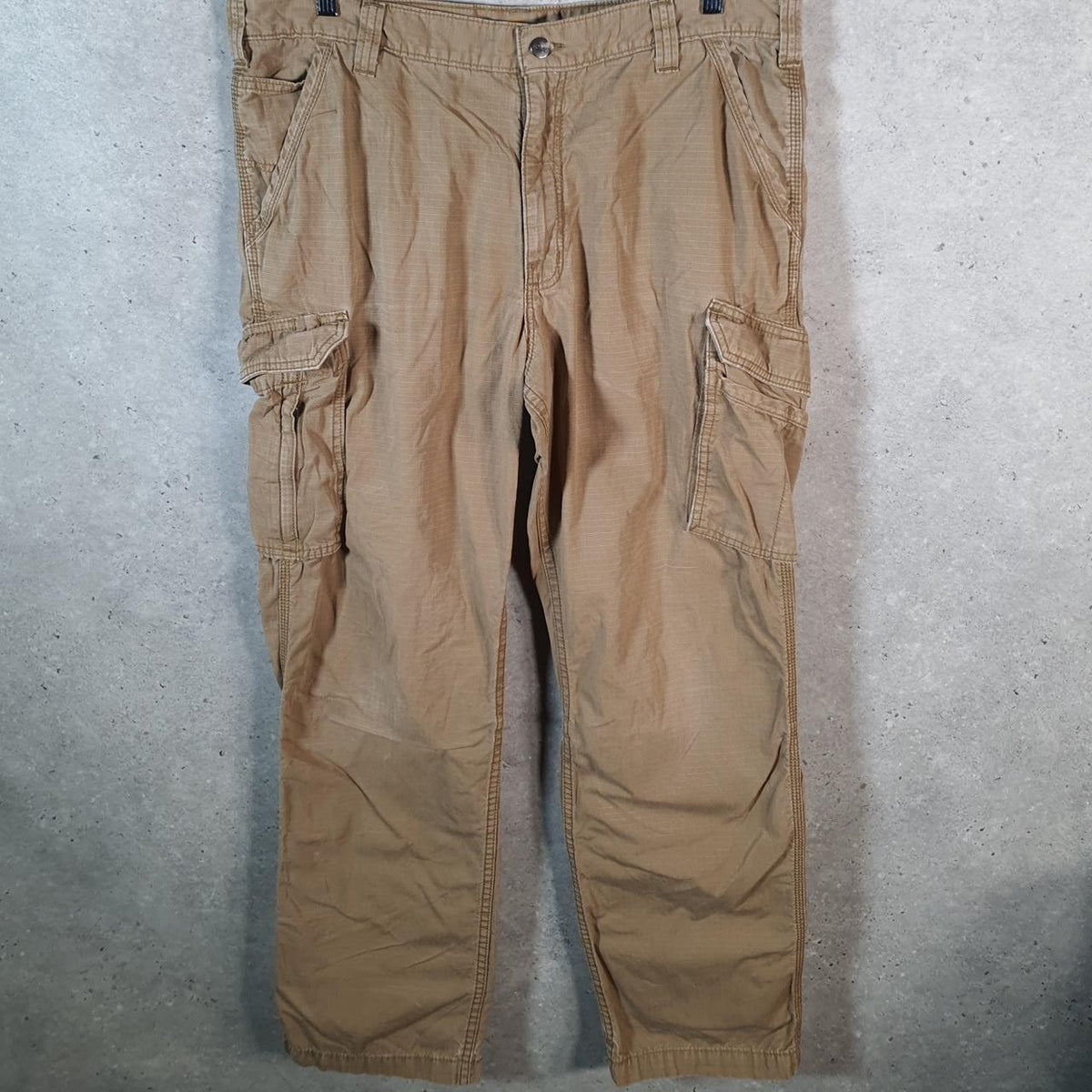 Vintage Carhartt Carpenter Trousers Mens W38 L34 Brown Relaxed Fit Workwear USA