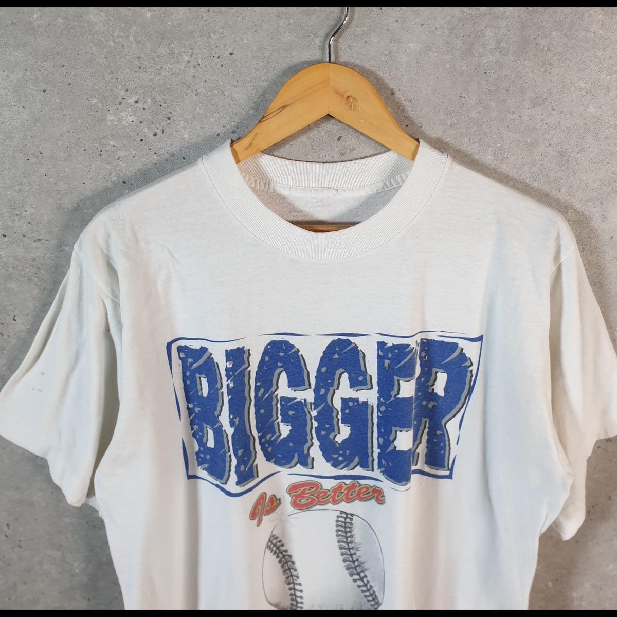 Vintage Bigger Softball Frozen Ropes USA Single Stitch T Shirt Men’s Medium White C8352