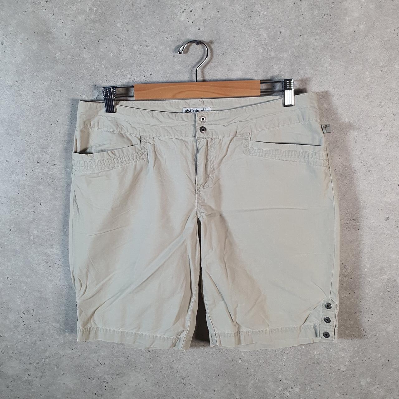 Vintage Columbia Shorts Jorts Cargo Womens W34 Brown Athletic Hiking Fishing Gear A4323