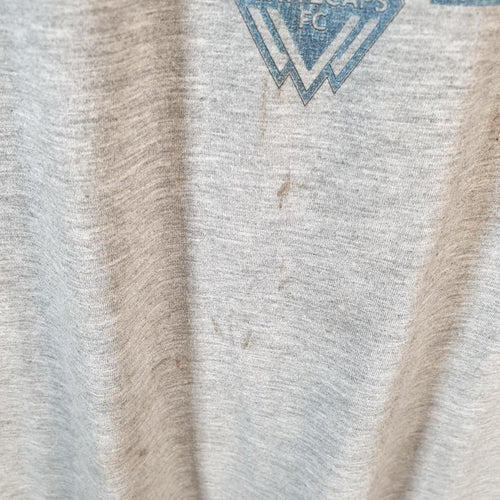 Vintage Adidas Ultimate Whitecaps FC T Shirt Men’s Large Grey Three Stripes Logo Athletic