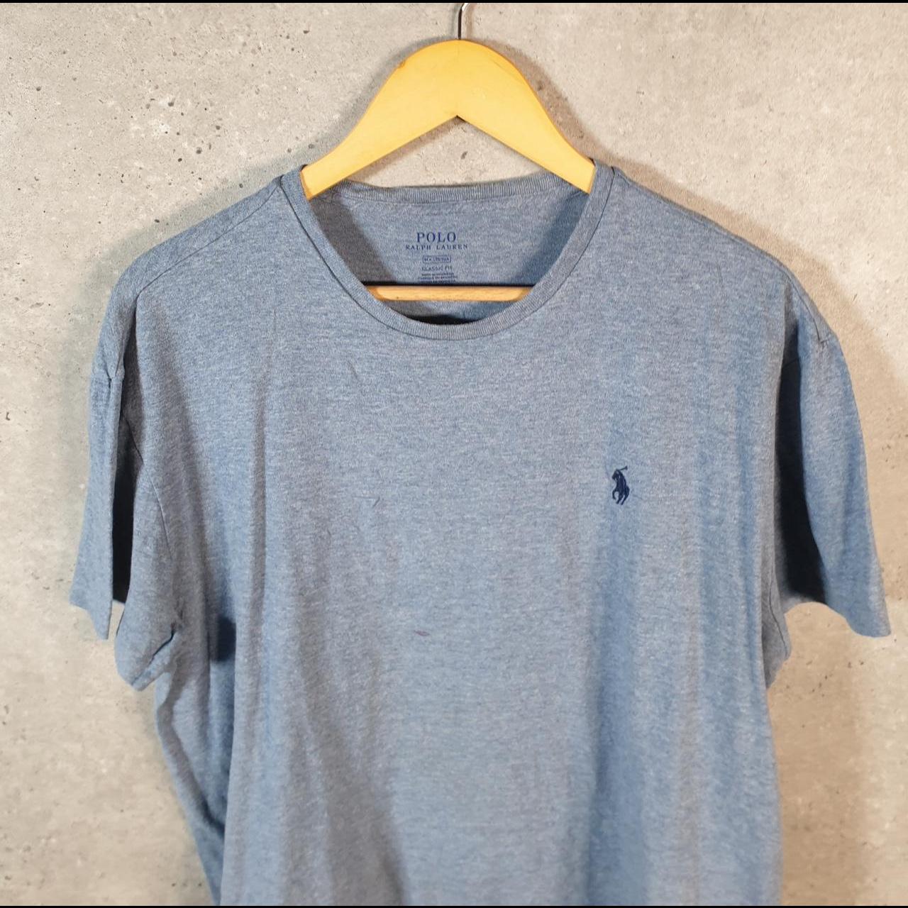 Vintage Ralph Lauren Polo T Shirt Men’s Medium Blue Embroidered Classic Fit Pony C9146