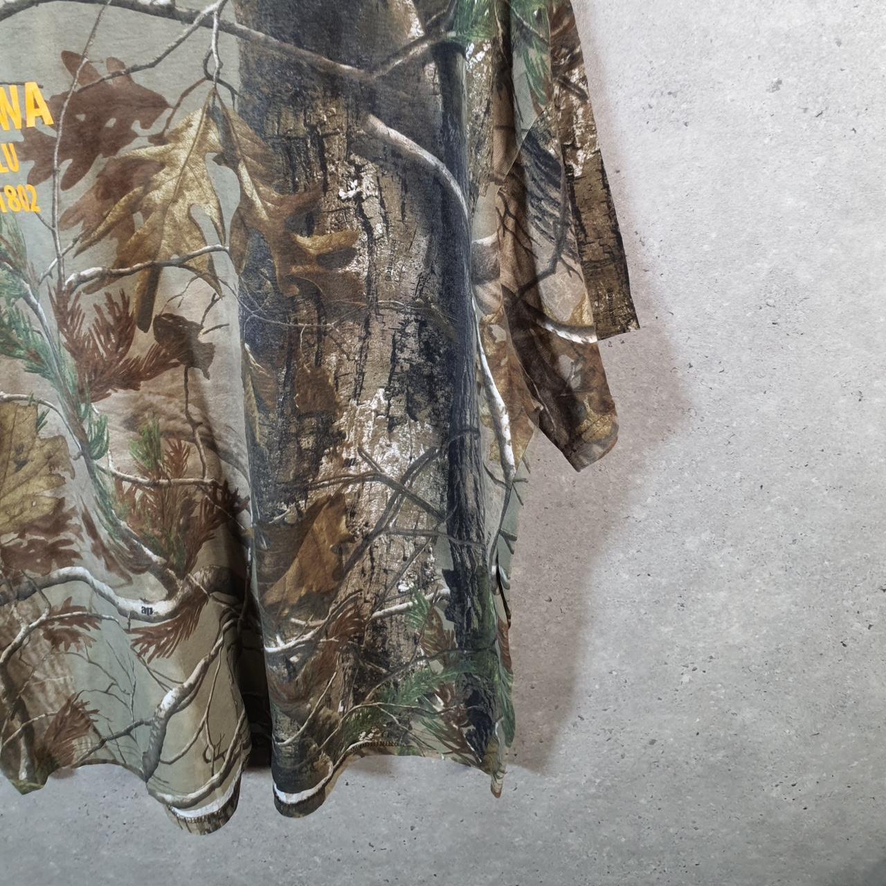 Vintage Russell Outdoors RealTree Camoflauge T Shirt Men’s XL Green Camo Short Sleeve