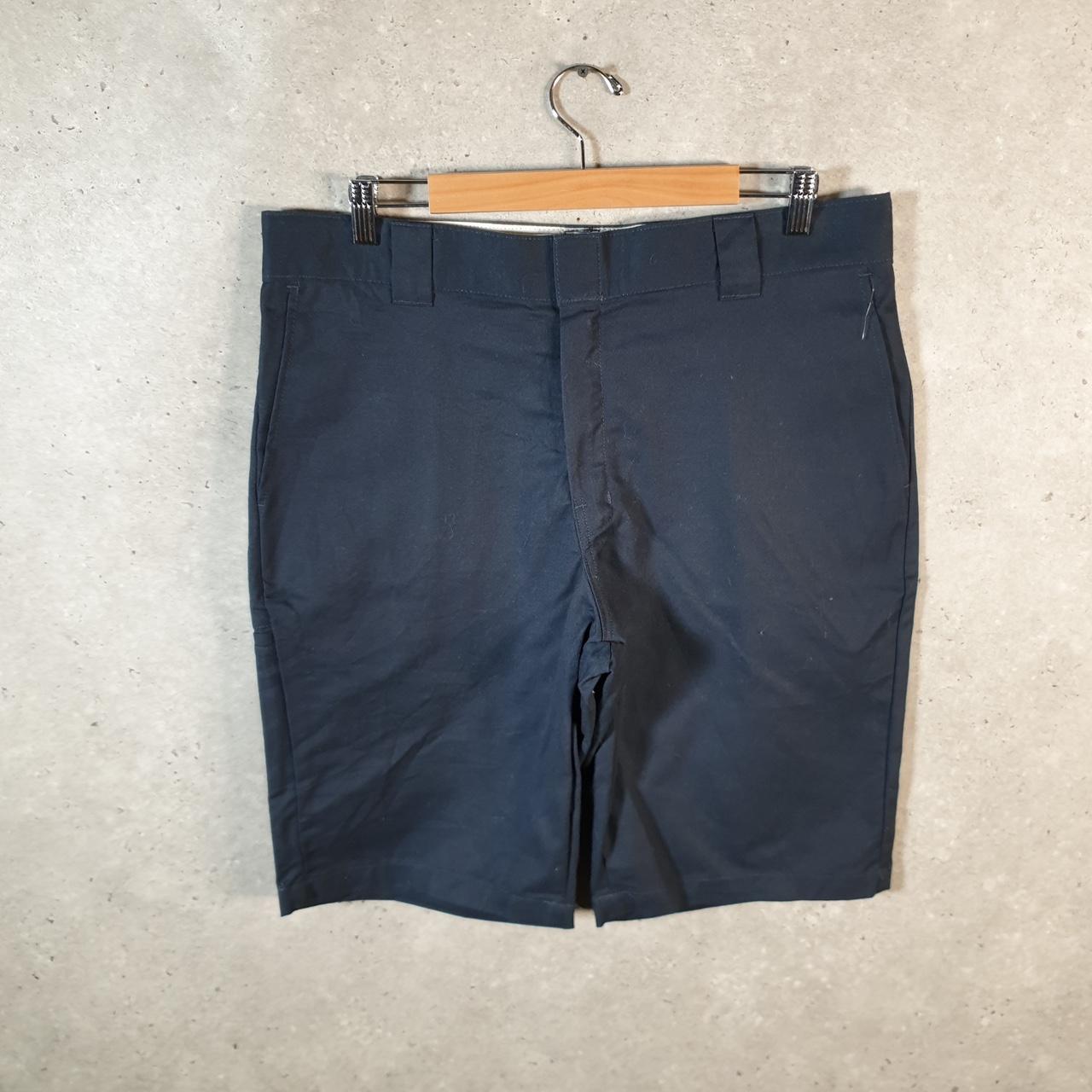 Vintage Dickies Baggy Chino Shorts Jorts Cargo Mens W36 Navy Blue Loose Fit