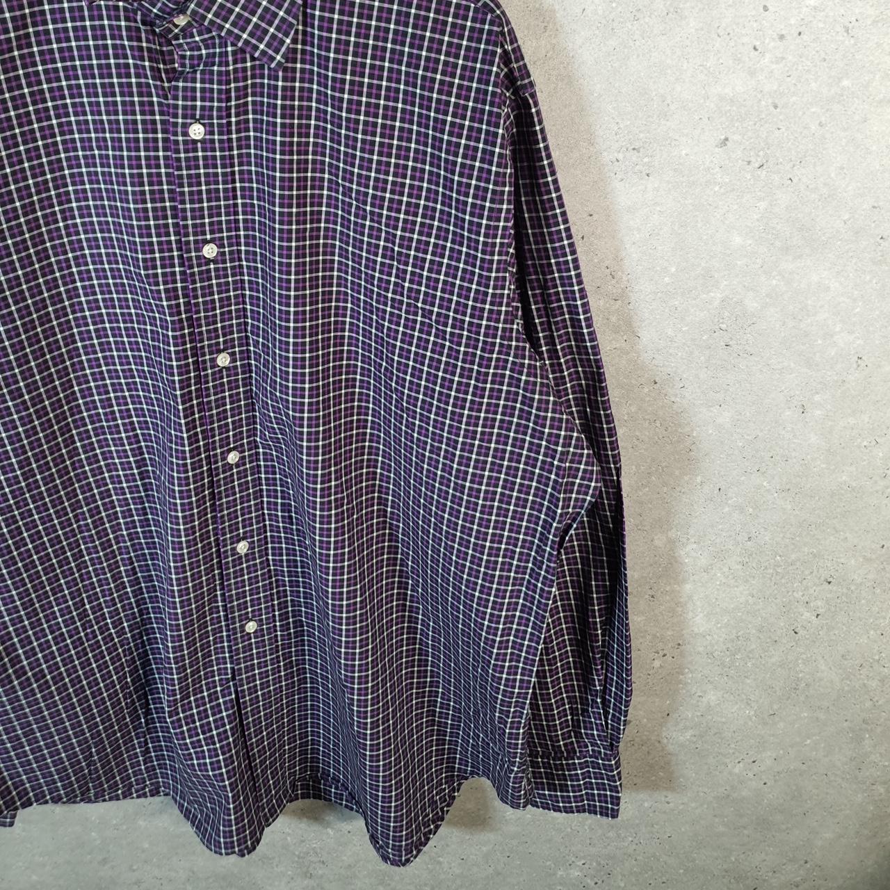 Vintage Ralph Lauren Button Down Shirt Men’s 2XL Purple Curham Classic Fit Cotton
