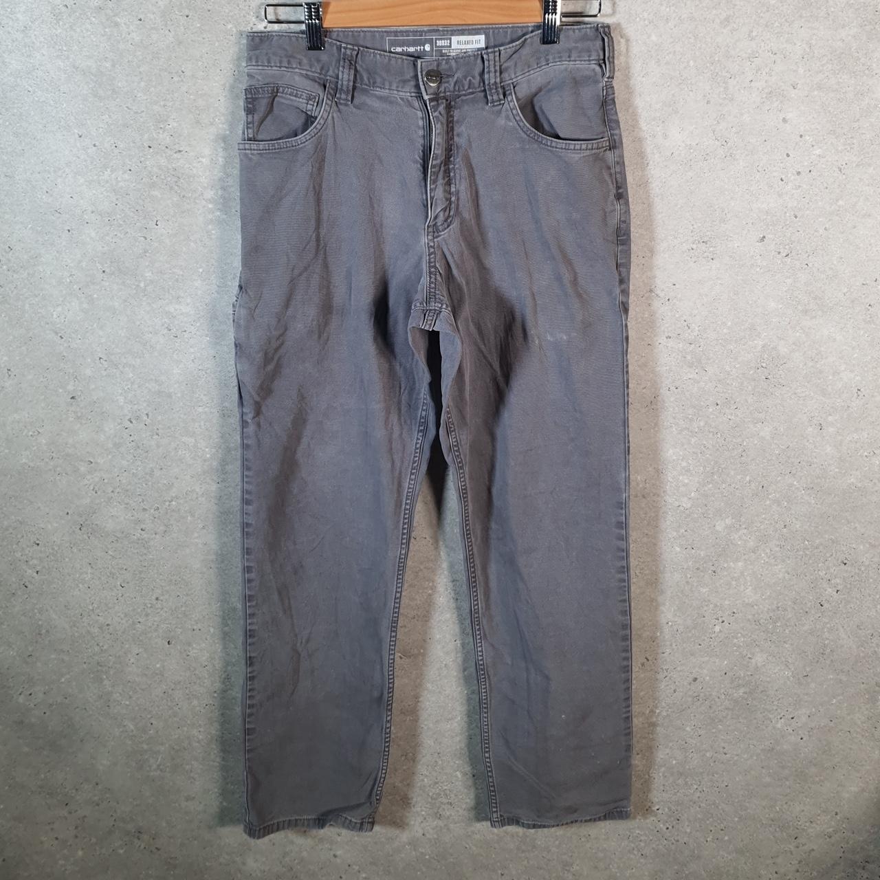 Vintage Carhartt Carpenter Trousers Mens W30 L32 Grey Relaxed Fit Workwear USA