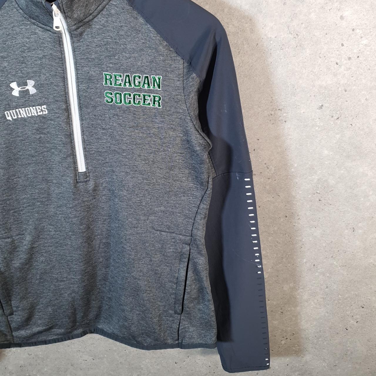 Vintage Under Armour Coldgear Windbreaker Track Jacket Mens Small Grey USA 1/4 Zip