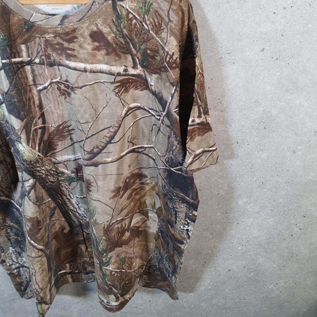 Vintage Game Winner RealTree Camoflauge T Shirt Men’s 2XL Green Camo Short Sleeve