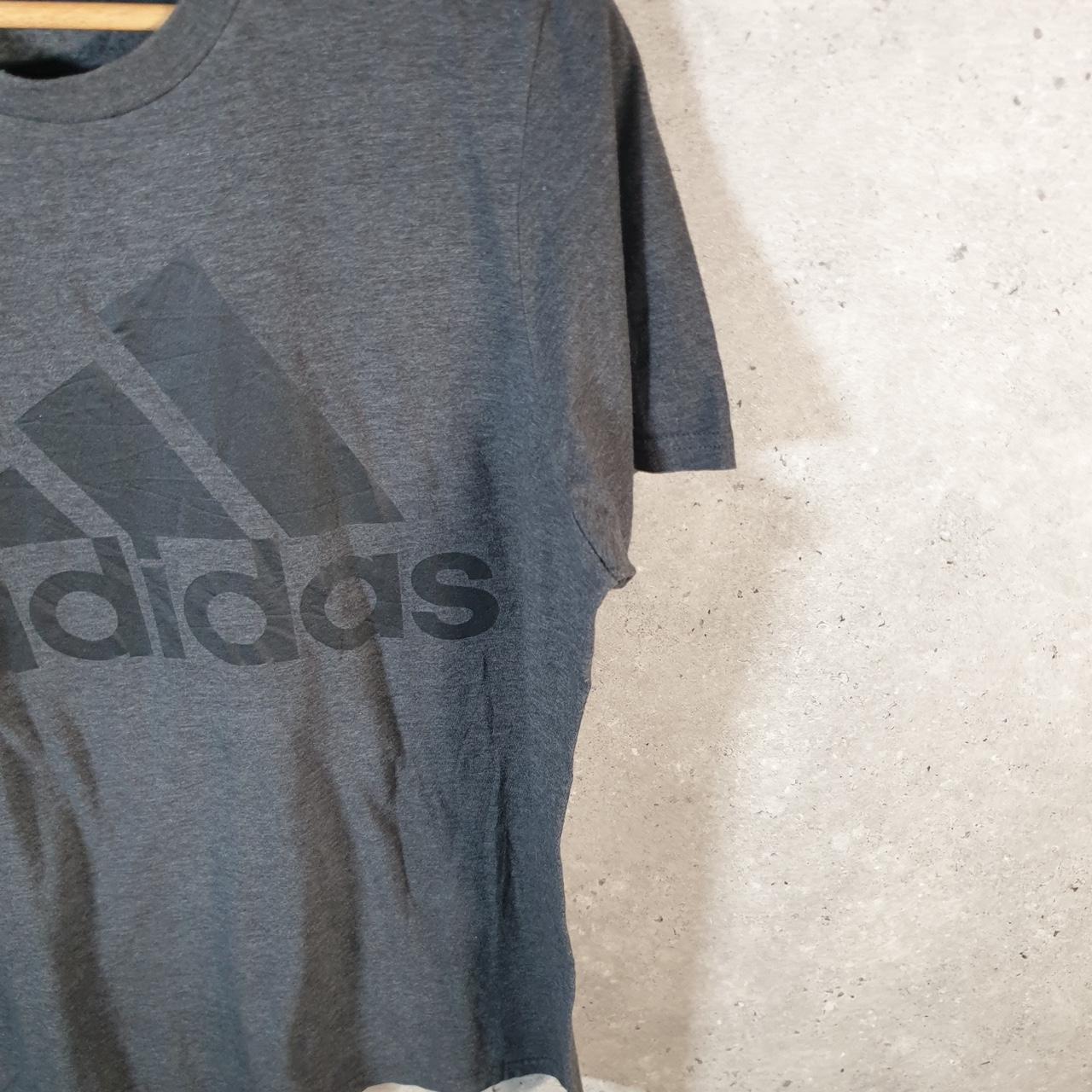 Vintage Adidas Amplifier T Shirt Men’s Medium Grey Three Stripes Logo Athletic