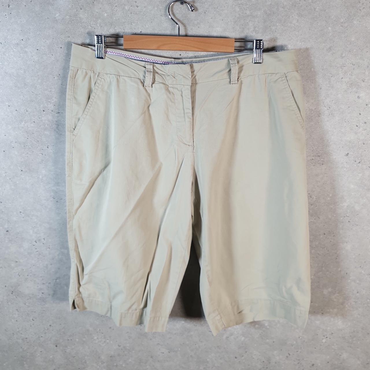 Vintage Izod Golf Chino Shorts Jorts Cargo Womens W36 Brown Baggy Cotton