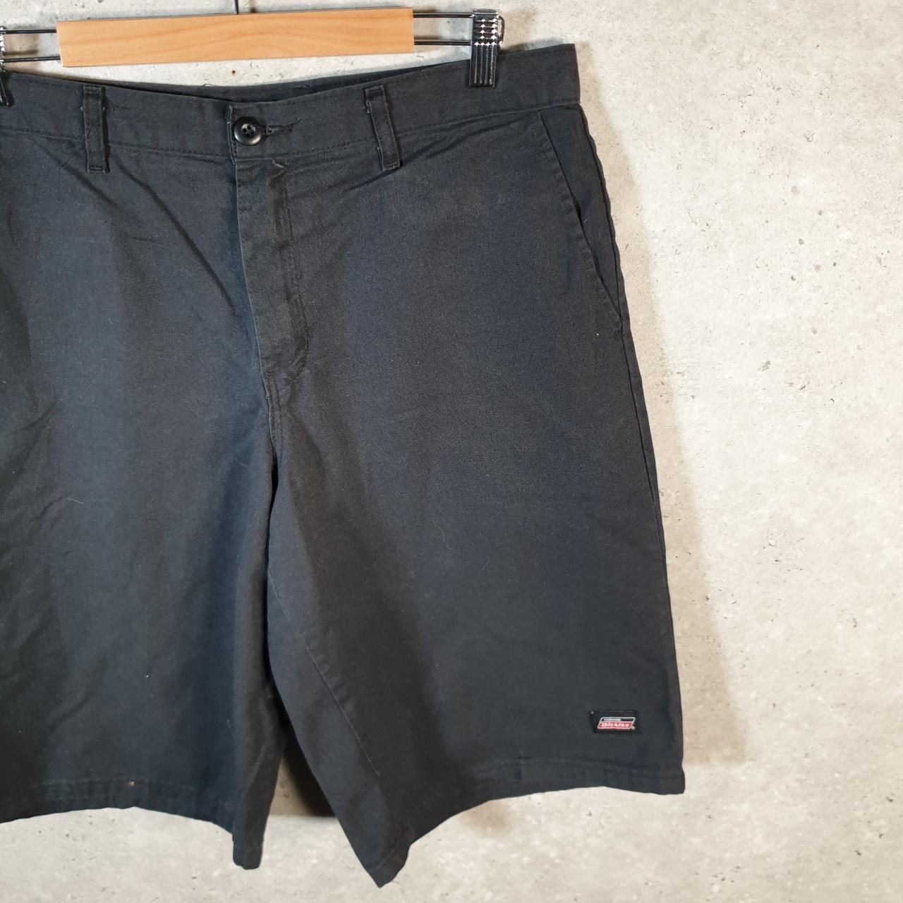 Vintage Dickies Baggy Chino Shorts Jorts Cargo Mens W36 Black Relaxed Fit