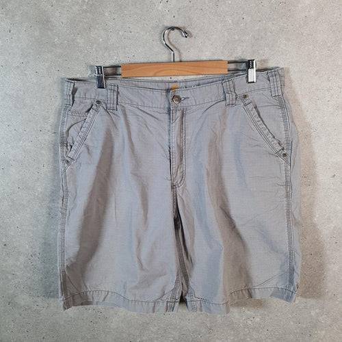 Vintage Carhartt Baggy Carpenter Shorts Jorts Cargo Men’s W38 Grey Relaxed Fit Workwear Big Fish Vintage