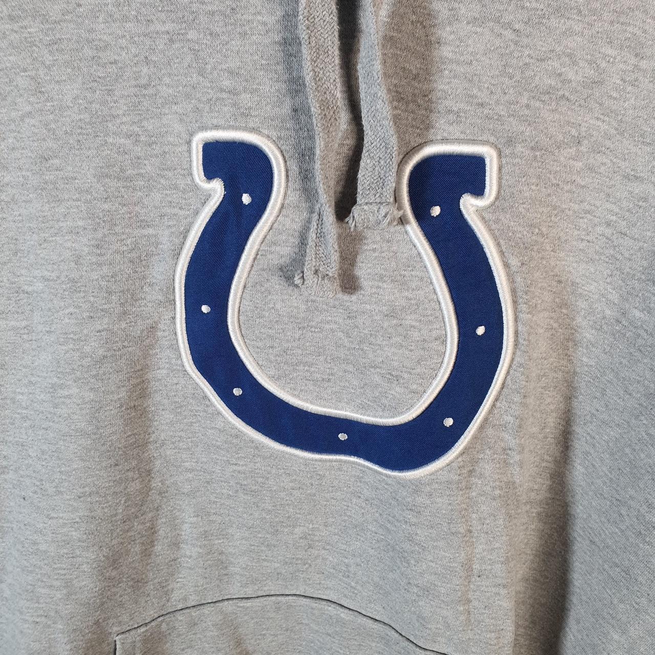Vintage NFL Indianapolis Colts Hoodie Mens Large Grey Pullover USA Pro Sport