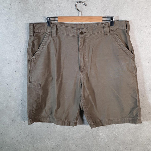 Vintage Carhartt Baggy Carpenter Shorts Jorts Cargo Men’s W40 Brown Relaxed Fit Workwear Big Fish Vintage