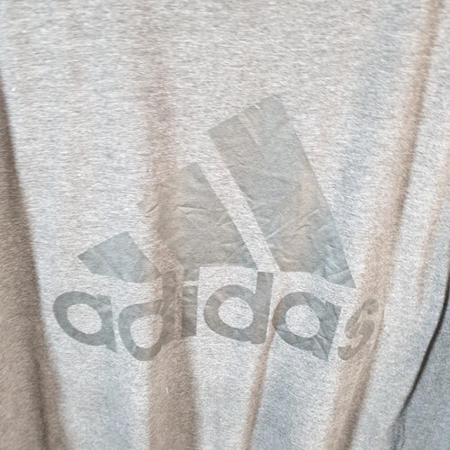 Vintage Adidas Amplifier T Shirt Men’s 2XL Grey Three Stripes Logo Athletic
