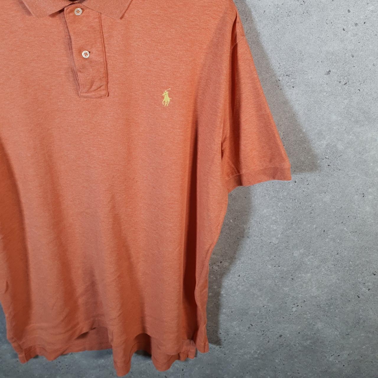 Vintage Ralph Lauren Polo Shirt Men’s Medium Orange Golf Cotton Pony