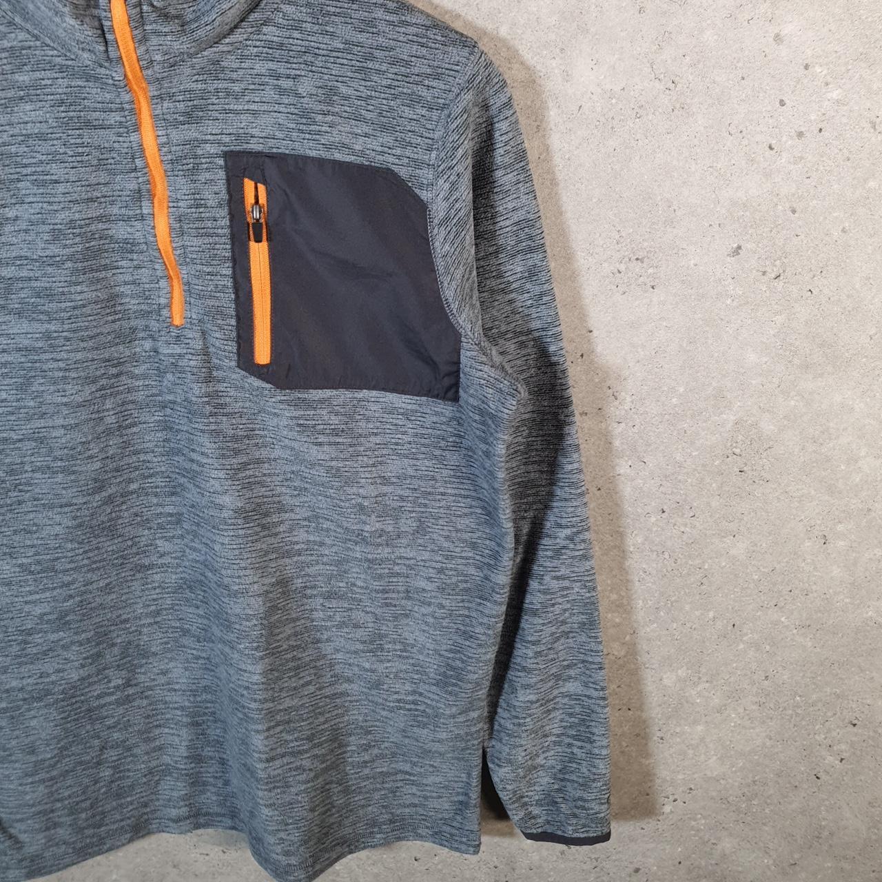 Vintage Champion 1/4 Zip Sweatshirt Womens XL Grey Pullover Logo