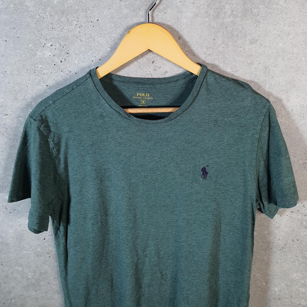Vintage Ralph Lauren Polo T Shirt Men’s Small Green Embroidered Pony Slim Fit C9095