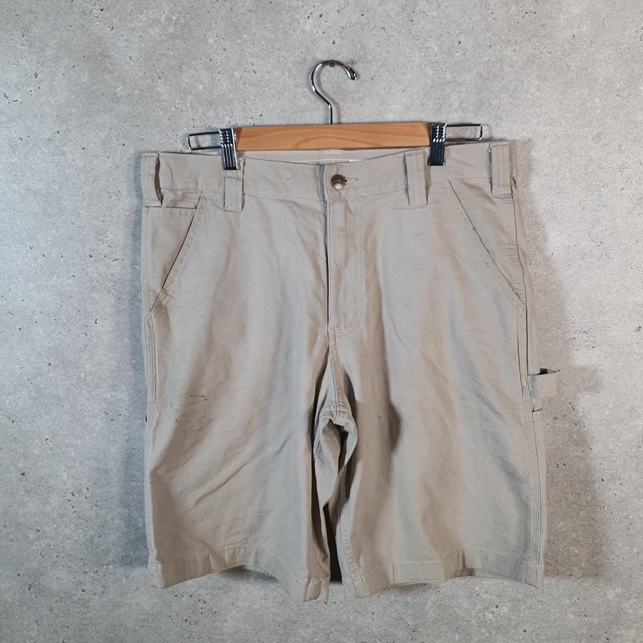 Vintage Carhartt Baggy Carpenter Shorts Jorts Cargo Men’s W34 Brown Relaxed Fit Workwear Big Fish Vintage