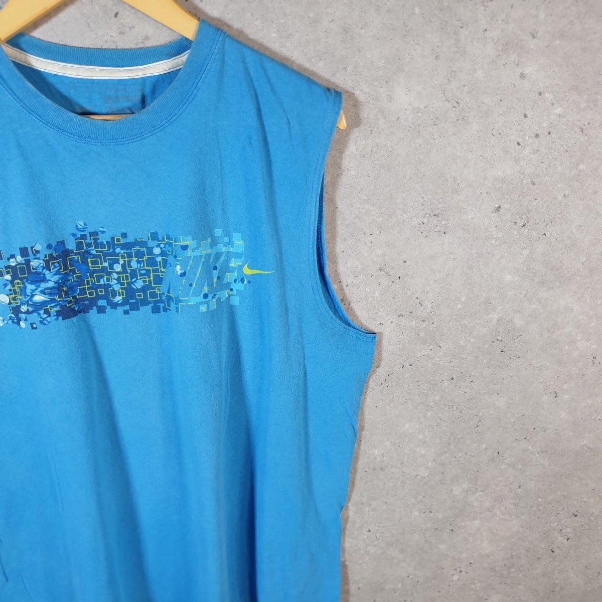 Vintage Nike Club Printed Vest Men’s Medium Casual Blue Swoosh Athletic