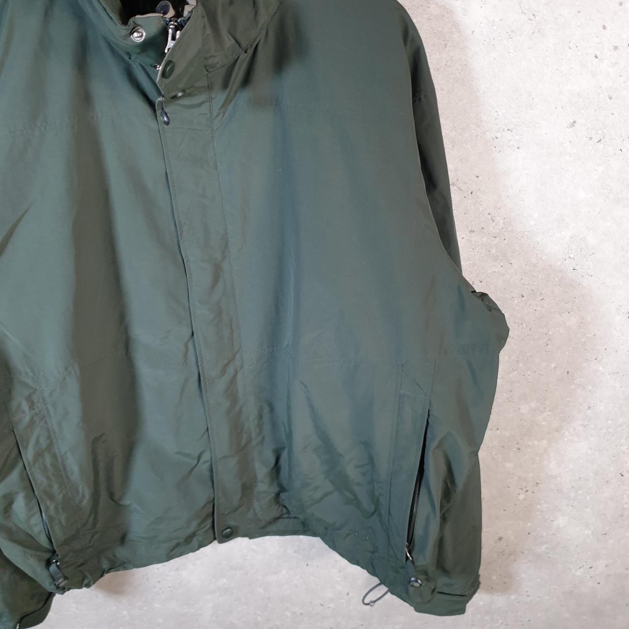 Vintage L.L. Bean Outdoors Nylon Jacket Mens XL Khaki Green Waterproof Hooded