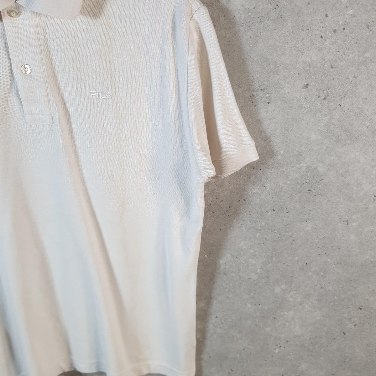 Vintage Fila Polo Shirt Men’s Small White Slim Fit Embroidered Logo