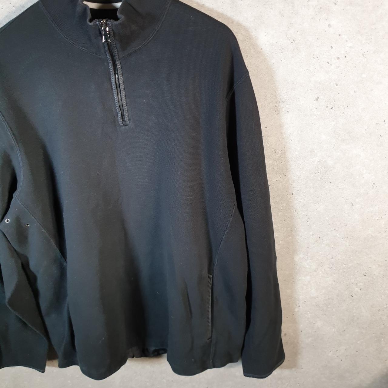 Vintage Ralph Lauren Polo 1/4 Zip Sweatshirt Men’s XL Black Cotton Pullover Pony