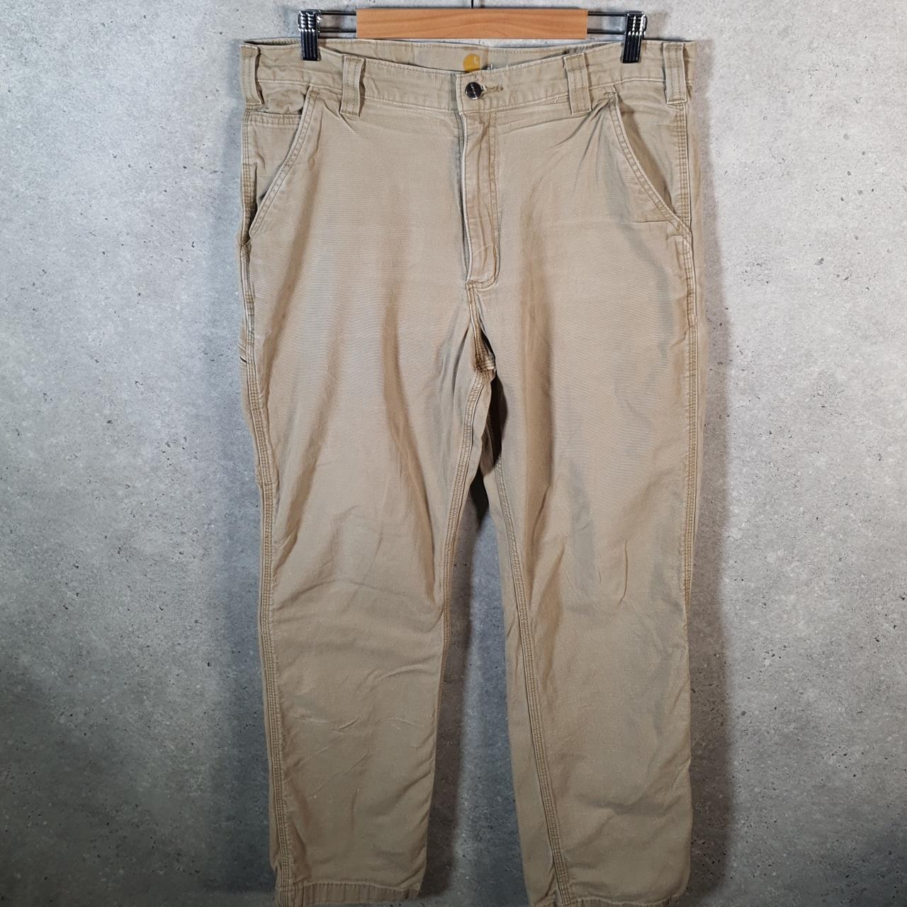 Vintage Carhartt Carpenter Trousers Mens W36 L32 Brown Relaxed Fit Workwear