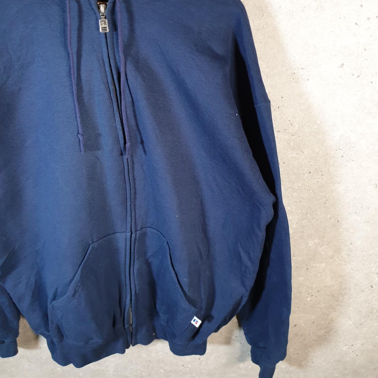 Vintage Russell Athletic Captain Randy Hoodie Men’s XL Navy Full Zip Baggy