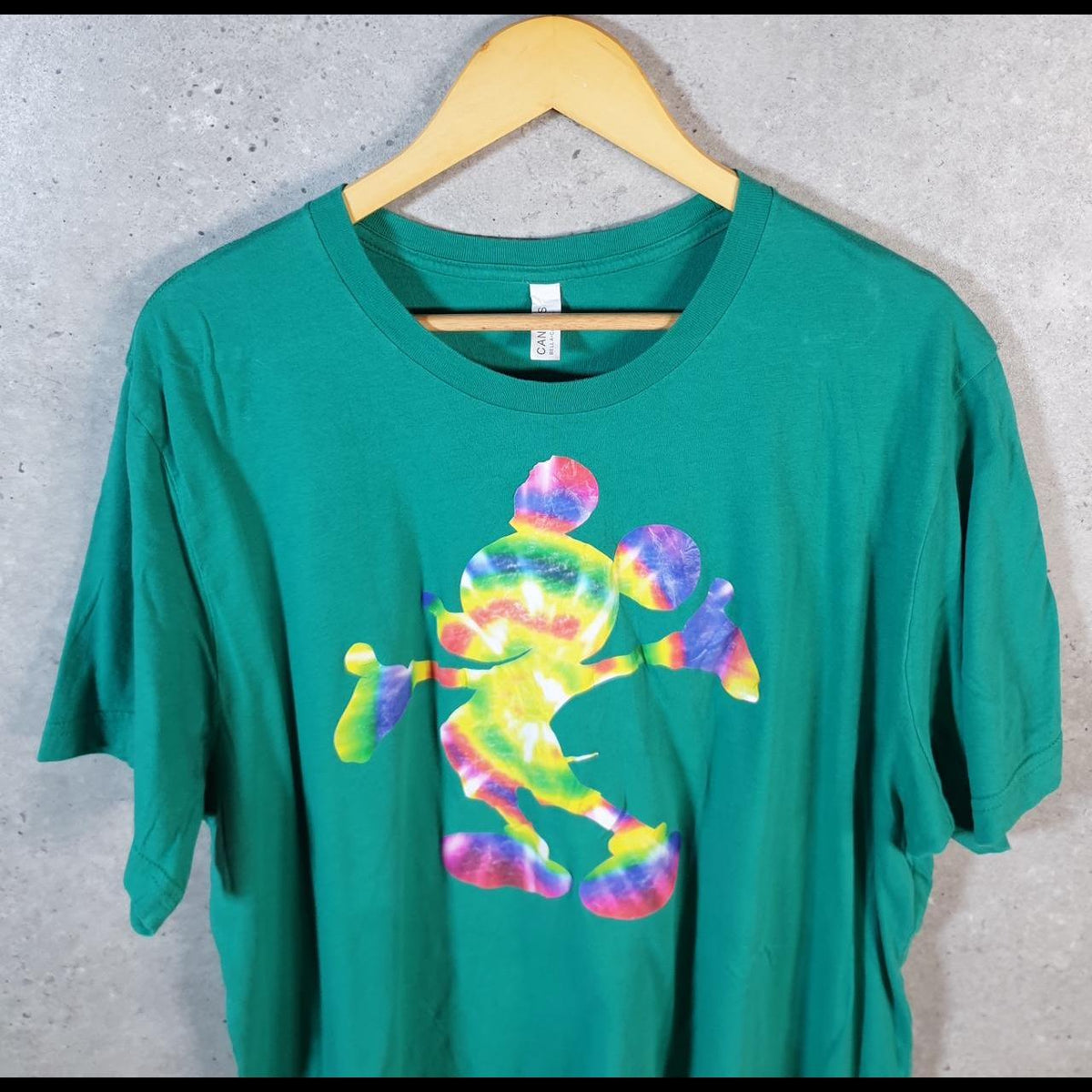 Vintage Disney Land Mickey Mouse T Shirt Shirt Men’s  Large Green Graphic Cartoon C9910