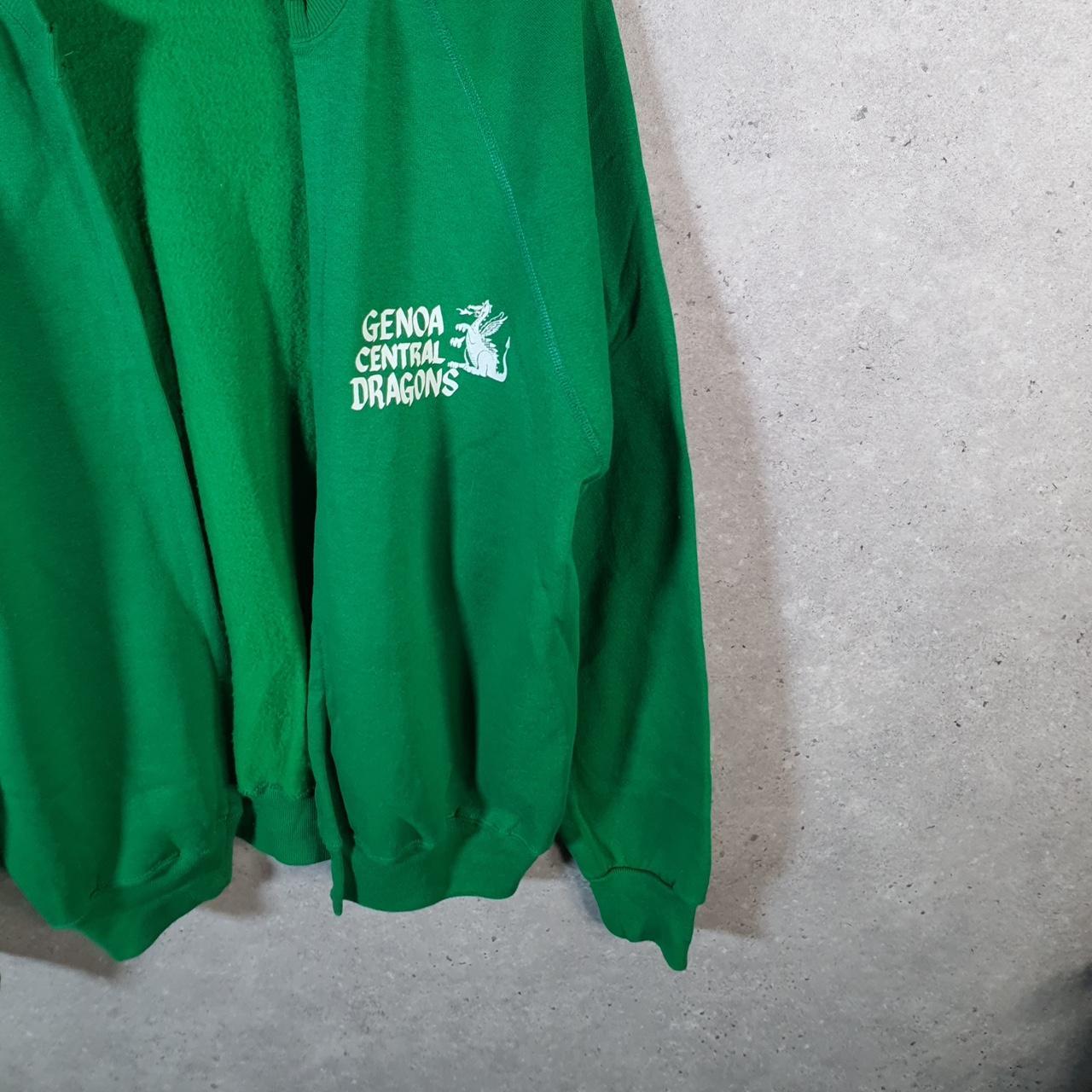 Vintage Lee Midweight Sweatshirt Men’s XL Green USA Genoa Central Dragons Pullover