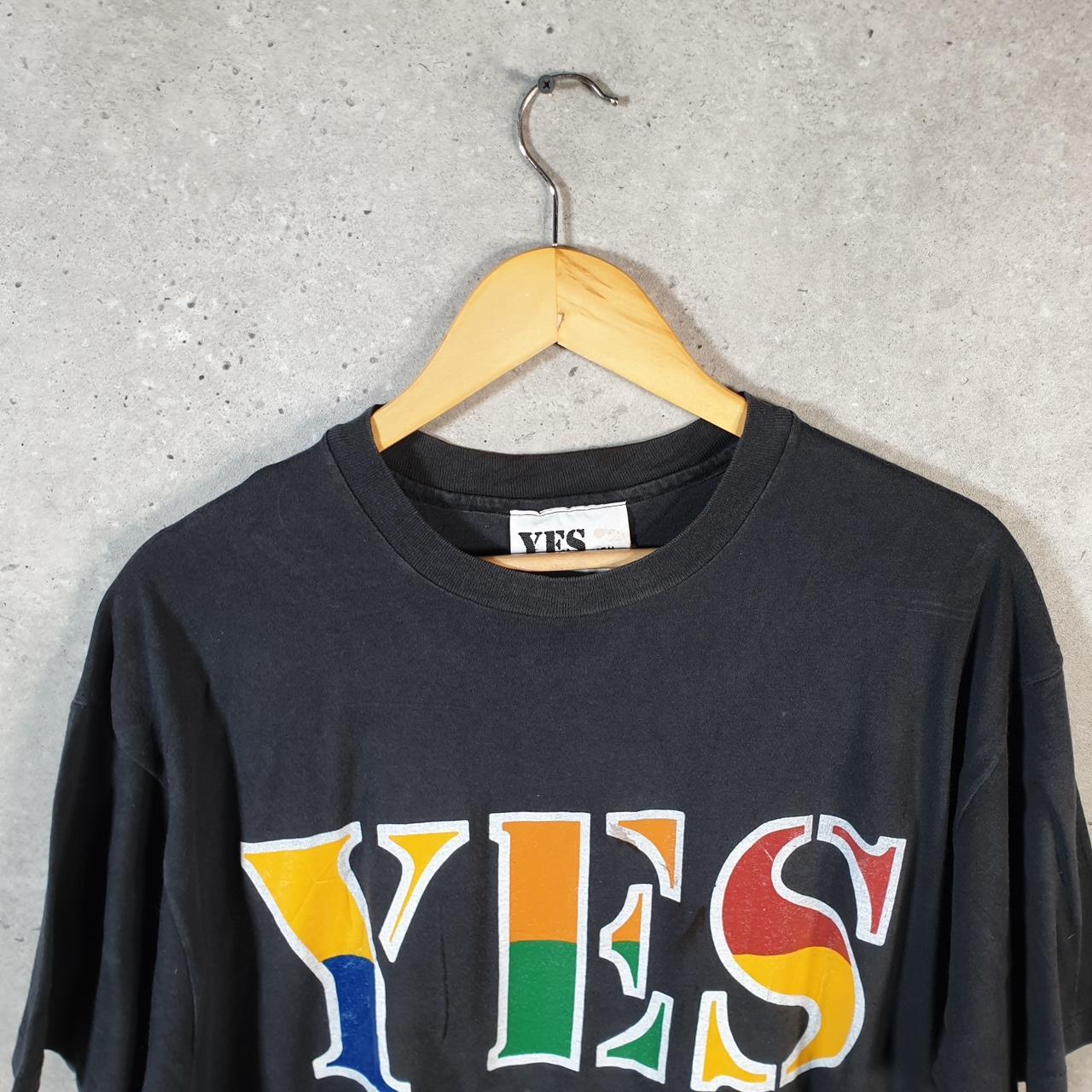 Vintage Yes Clothing Company Spellout USA Single Stitch T Shirt Men’s Medium Black Big Fish Vintage