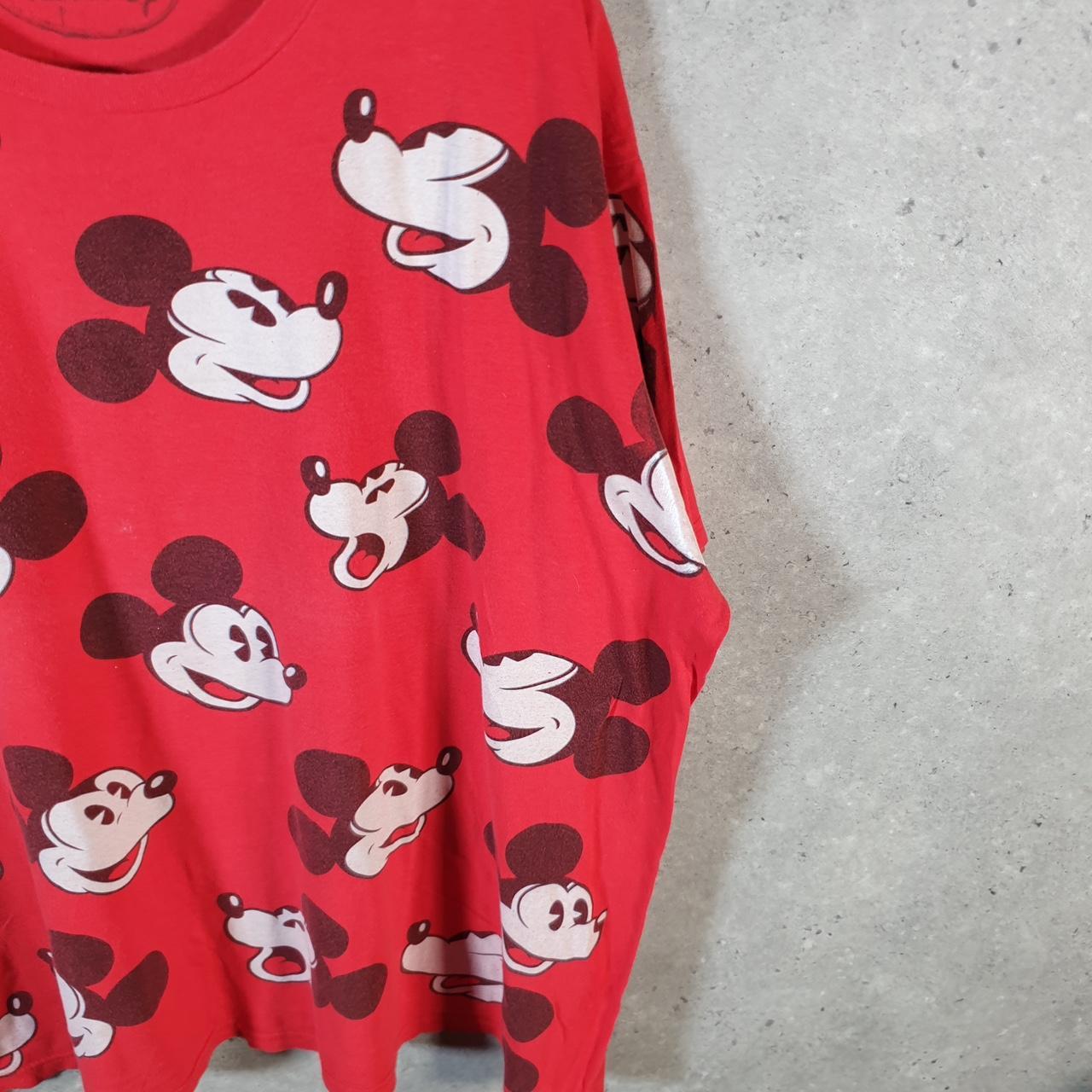 Vintage Disney Land Mickey Mouse T Shirt Men’s 2XL Red Graphic Cartoon