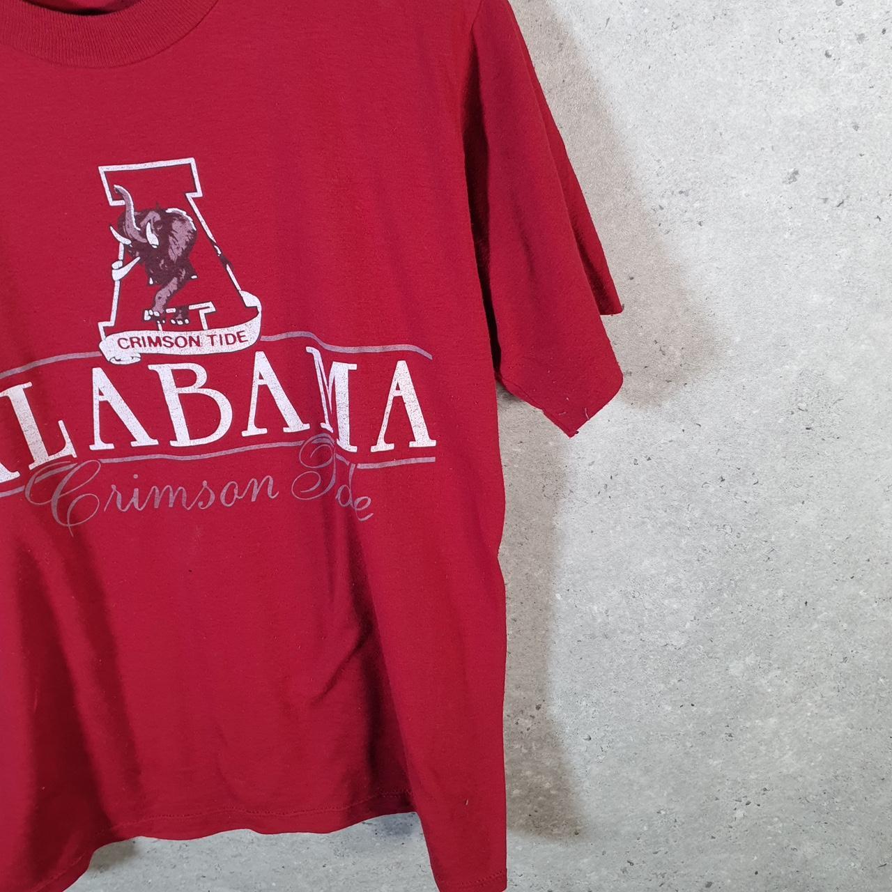Vintage Jerzees Alabama Crimson Tide 90s USA Single Stitch T Shirt Men’s Large Red