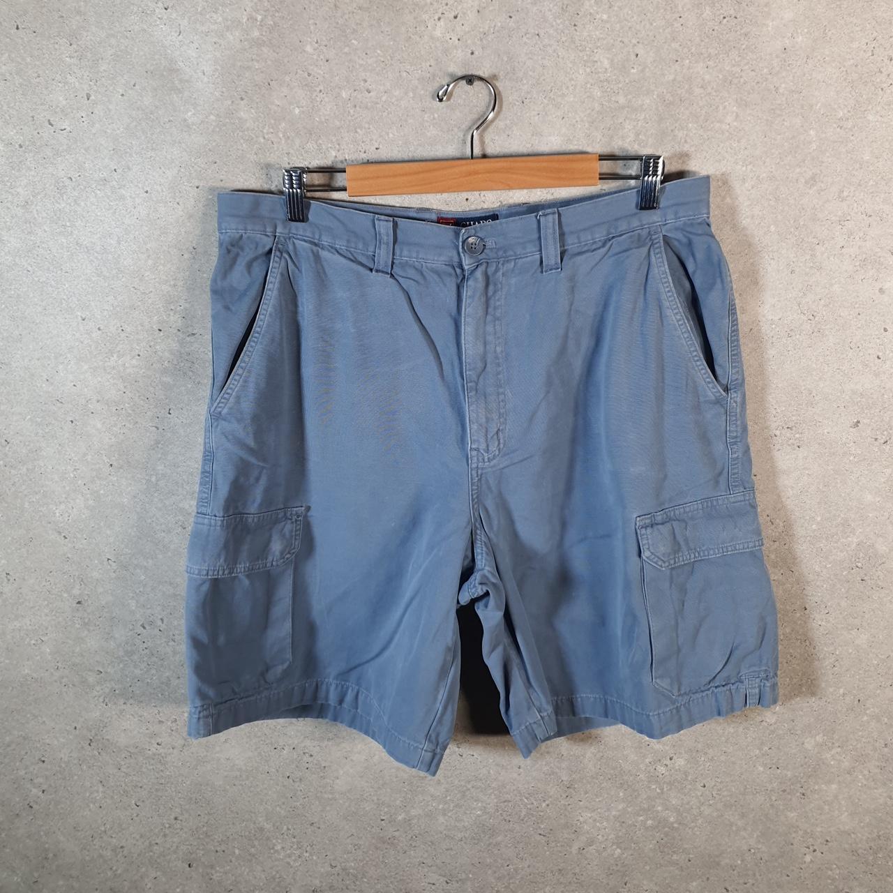 Vintage Chaps Ralph Lauren Chino Shorts Jorts Cargo Men’s W36 Blue Baggy Cotton