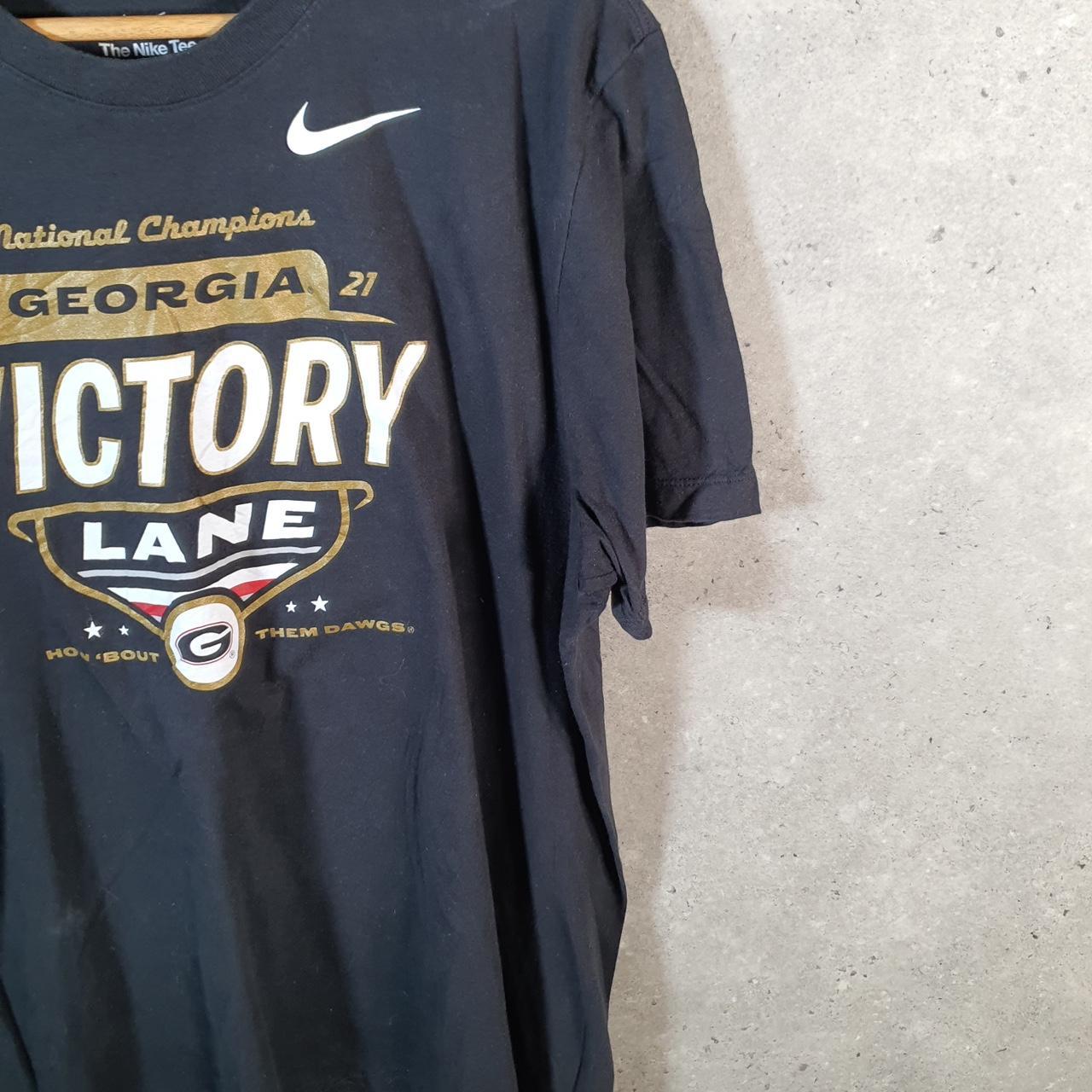 Vintage Nike 2021 Georgia Victory Lane T Shirt Men’s XL Black Logo Swoosh Athletic